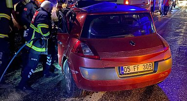 Amasya'da TIR'la çarpışan otomobilin sürücüsü öldü