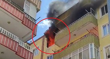 Apartman dairesindeki yangında 1 kişi dumandan etkilendi