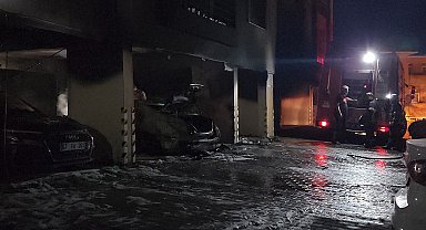 Apartmanın otoparkındaki otomobilde çıkan yangında kundaklama şüphesi