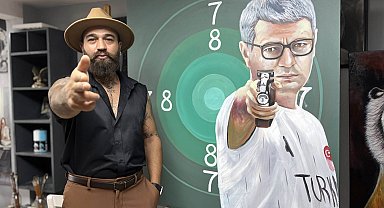 Azeri asıllı ressam Abdullayev, tablosundaki son dokunuşu milli atıcı Dikeç'ten bekliyor