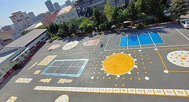 Bağcılar'daki okul bahçelerine oyun alanları oluşturuldu