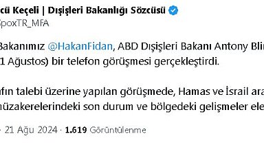 Bakan Fidan, ABD'li mevkidaşı Blinken ile görüştü