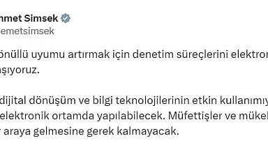 Bakan Şimşek: Vergi denetimi elektronik ortamda yapılabilecek