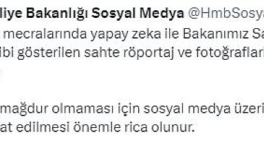 Bakanlıktan yapay zeka dolandırıcılıklarına karşı uyarı
