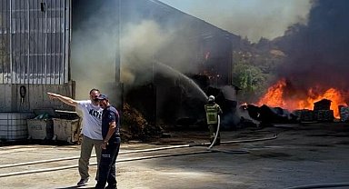 Balıkesir'de çiftlik yangını 1 saatte söndürüldü
