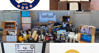 Balıkesir'de kaçakçılık operasyonu: 8 gözaltı