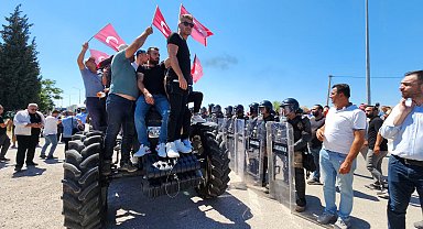 Bandırma'da çiftçi eylemi