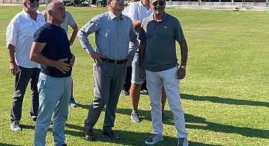 Bodrum FK'da Vali Akbıyık stadı gezdi
