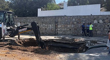 Bodrum'da bir gün arayla ana su isale hattında 2'nci patlama