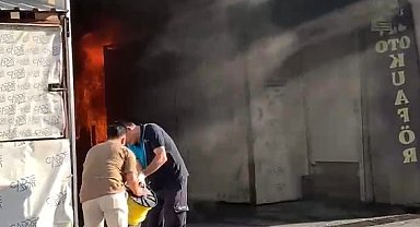 Bolu'da, AVM otoparkının girişindeki yangın söndürüldü