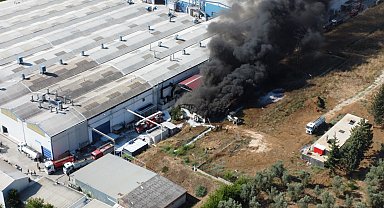 Bursa'da yat fabrikasında yangın