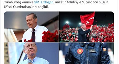 Cumhurbaşkanı Erdoğan için 10'uncu yıl paylaşımı