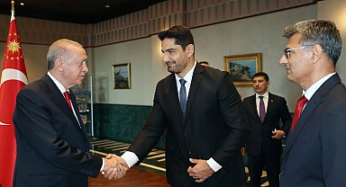 Cumhurbaşkanı Erdoğan, olimpiyatlarda madalya alan sporcuları kabul etti