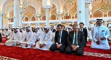 Cumhurbaşkanı Yardımcısı Yılmaz, TBMM Başkanı Kurtulmuş ve Bakan Fidan Haniye'nin cenaze törenine katıldı