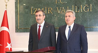 Cumhurbaşkanı Yardımcısı Yılmaz'dan İzmir Valiliği'ne ziyaret