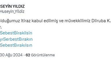 Dilruba Kayserilioğlu tahliye edildi