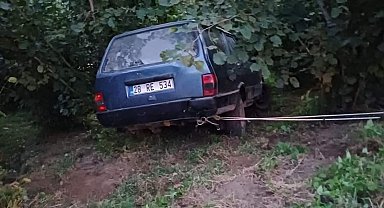 Giresun'da fındık bahçesine yuvarlanan otomobilin sürücüsü öldü