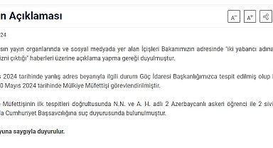 Göç İdaresi'nden 'Bakan Yerlikaya'nın adresinde 2 yabancı adına kayıtlı ikamet izni' açıklaması