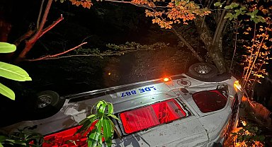 Gümüşhane'de minibüs uçuruma yuvarlandı: 6 yaralı