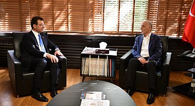 İmamoğlu, TÜRK-İŞ ve HAK-İŞ'i ziyaret etti