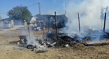 İşçilerinin kaldığı baraka yangında küle döndü