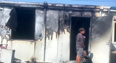 İskenderun'da konteyner kentte yangın çıktı; bölge halkı söndürdü