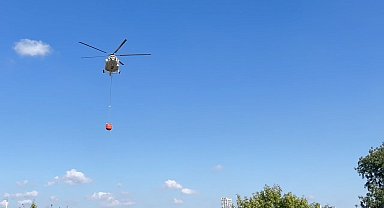İstanbul- Avcılar'da ağaçlık alanda çıkan yangın nedeniyle tren seferleri durduruldu -1