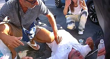 İstanbul - Avcılar'da kazada yaralanan skuter sürücüsüne yabancı doktordan müdahale