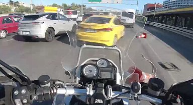 İstanbul - Bayrampaşa'da trafikten kaçmak için kapalı şeride girdiler