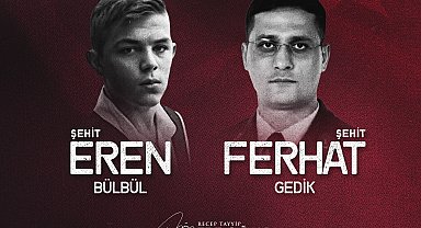 İstanbul- Cumhurbaşkanı Erdoğan, şehit Eren Bülbül ile Jandarma Astsubay Ferhat Gedik'in şehadetinin yıl dönümü nedeniyle mesaj yayınladı
