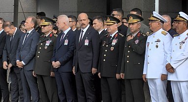 İstanbul - Şehit polis memuru Mustafa Peksoy için İstanbul İl Emniyet Müdürlüğü'nde tören