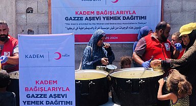 KADEM'den Kızılay'ın Gazze'deki aşevine destek