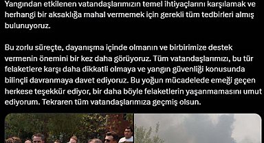Karşıyaka'daki orman yangını; Vali Elban: Yangınının enerjisi iyice düştü