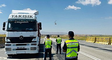 Kayseri'de Cayrokopter destekli trafik denetimi