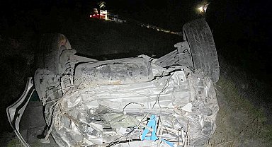 Kırklareli'de otomobil şarampole devrildi; 1 ölü, 3 yaralı