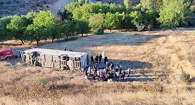 Malatya'da yolcu otobüsü şarampole yuvarlandı: 11 yaralı