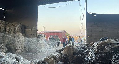 Mardin'de fabrikada yangın