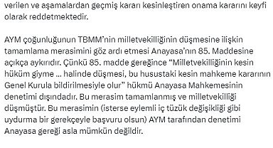 Mehmet Uçum: AYM, Yargıtayca verilen kararı keyfi olarak reddetmektedir