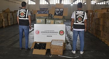 Mersin ve İstanbul limanlarında 730 bin parça kaçak eşya ele geçirildi
