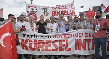 Mersin'de Haniye ve Gazze için yürüyüş