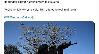 MSB: 1 terörist teslim oldu