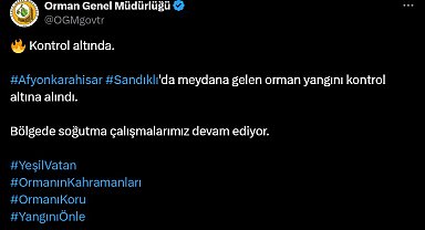 OGM: Afyonkarahisar Sandıklı'daki yangın kontrol altına alındı