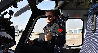 Orgeneral Çardakcı ve Haluk Görgün, Gökbey helikopteriyle uçtu