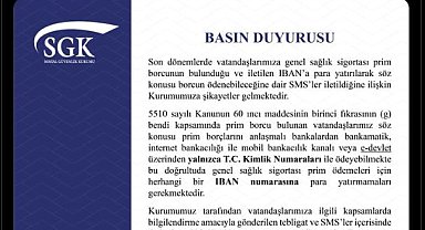 SGK'dan yanıltıcı SMS'lere yönelik uyarı