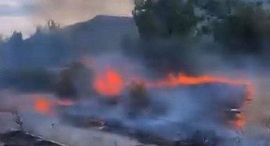 Sivas'ta anız yangınında dumandan etkilenen 5 itfaiye eri, taburcu edildi