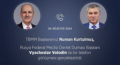 TBMM Başkanı Kurtulmuş, Rusya Federal Meclisi Devlet Duması Başkanı Volodin ile görüştü