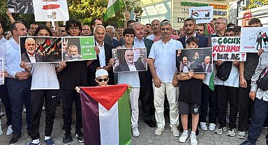 Tekirdağ'da İsrail'in saldırılarına tepki