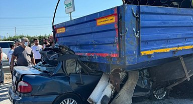 TIR'a arkadan çarpan otomobilin sürücüsü öldü