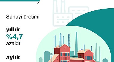 TÜİK: Sanayi üretimi haziranda yıllık yüzde 4,7 azaldı