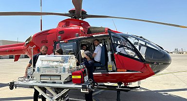Umut bebeğe ambulans helikopterle sevk